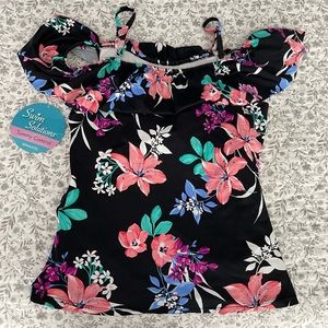 Floral Bathing Suit Top size 16